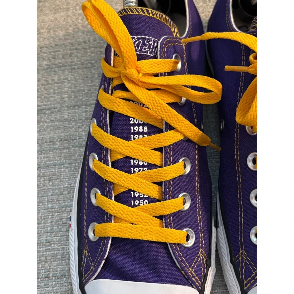 Converse Chuck Taylor All Star NBA Los Angeles Lakers Purple Gold Sneakers Men 8 - Picture 5 of 10
